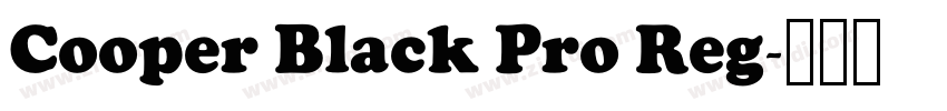 Cooper Black Pro Reg字体转换